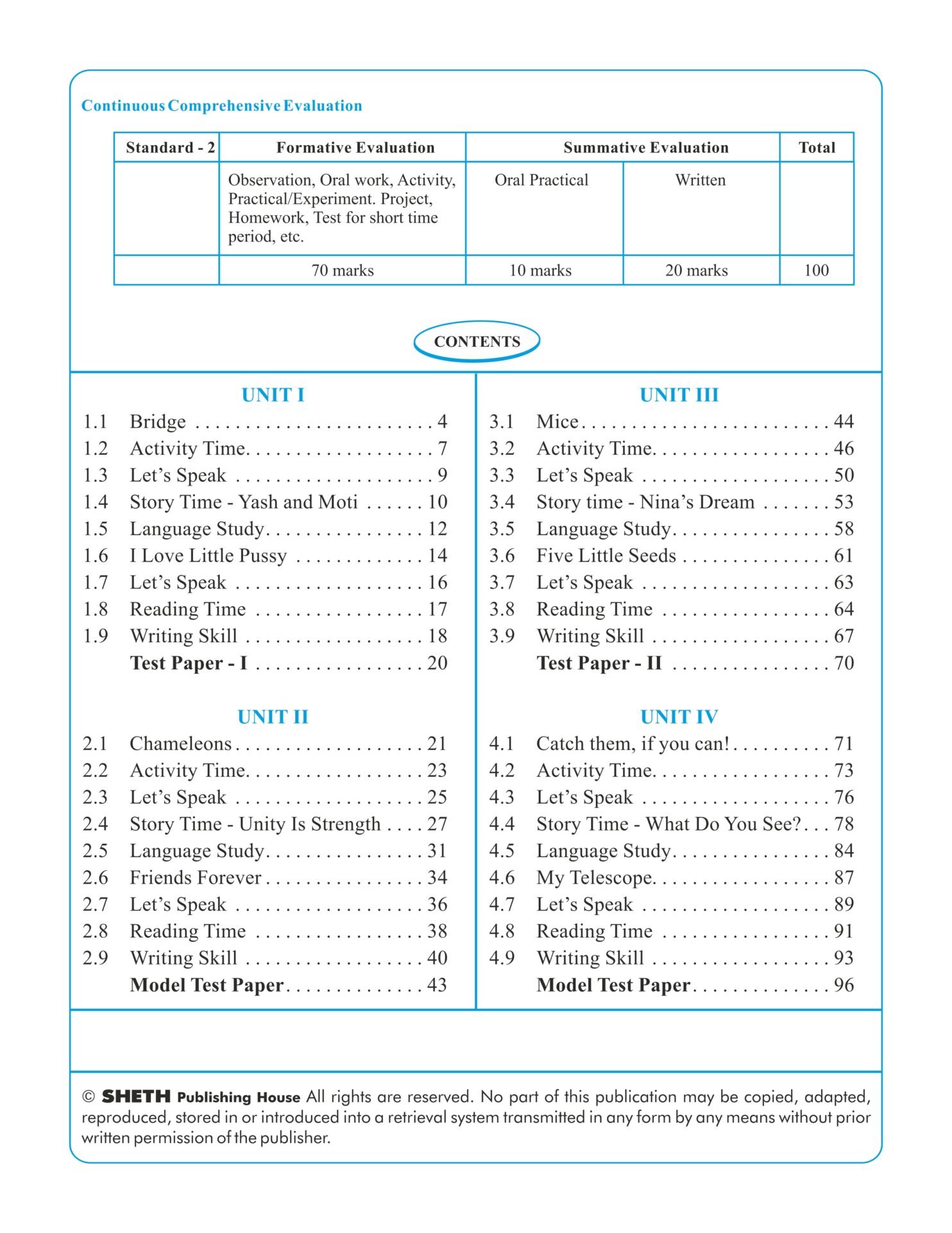 CCE Pattern Nigam Scholar Workbooks English Balbharati Standard 2 2