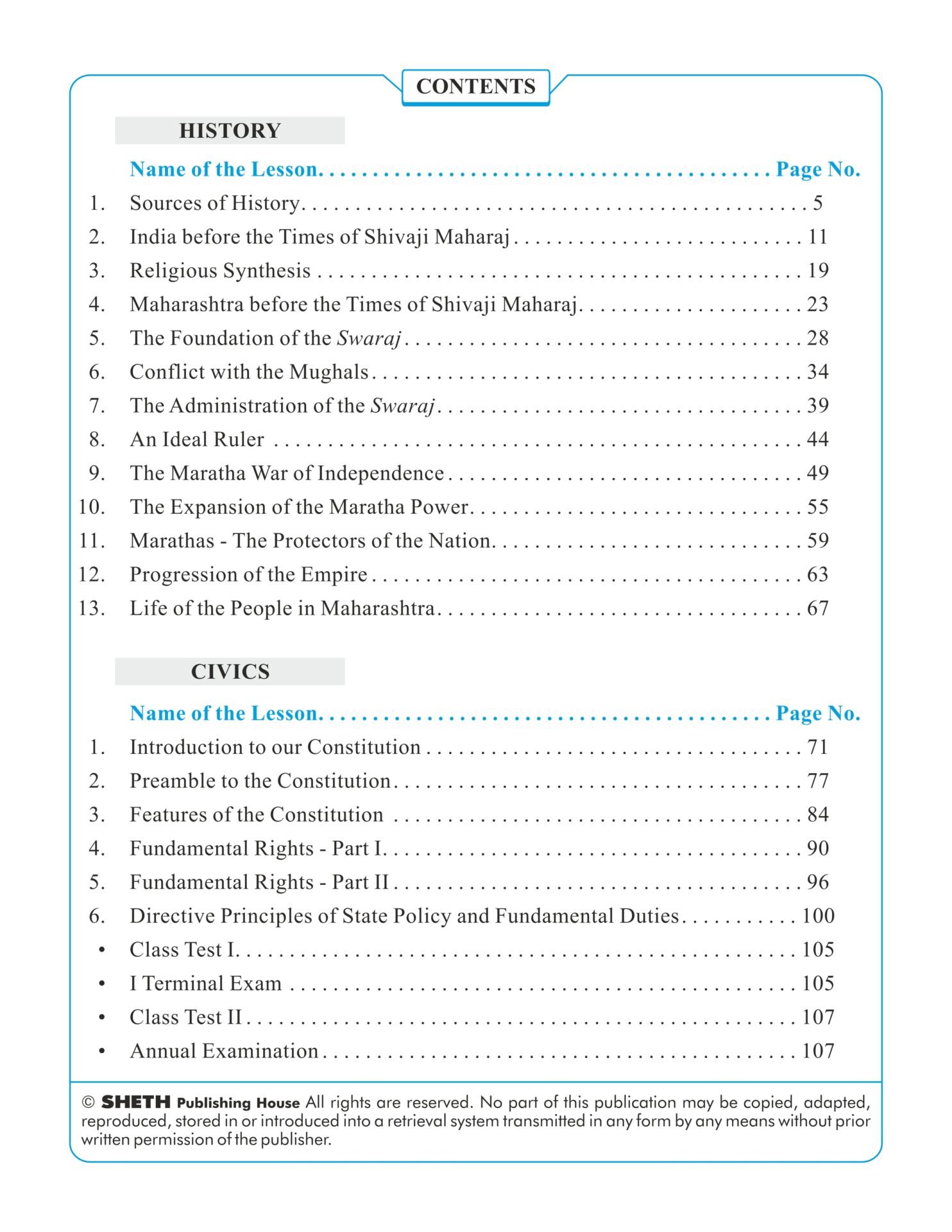 CCE Pattern Nigam Scholar Workbooks History and Civics Standard 7 2