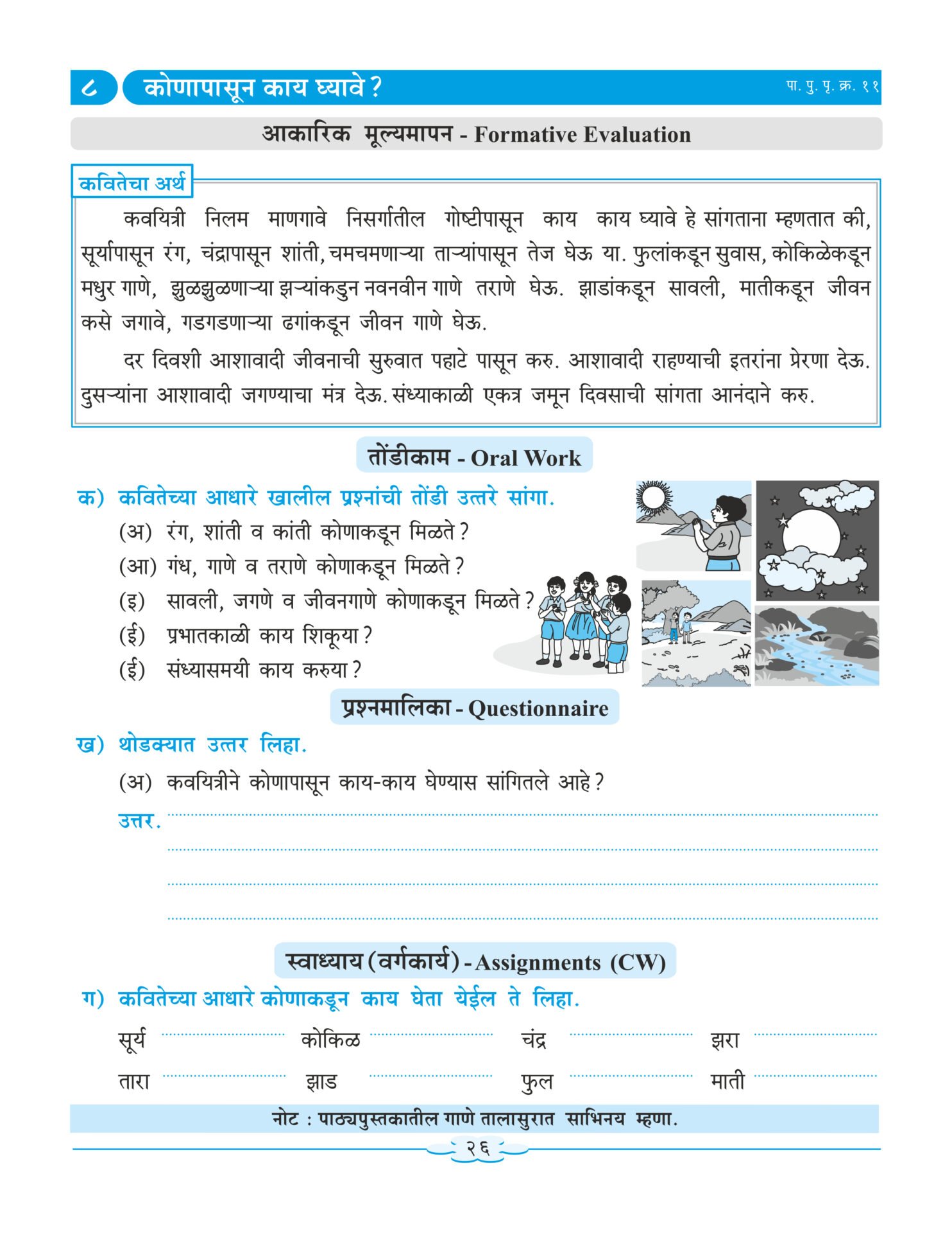 CCE Pattern Nigam Scholar Workbooks Marathi Sulabhbharati Standard 5 5