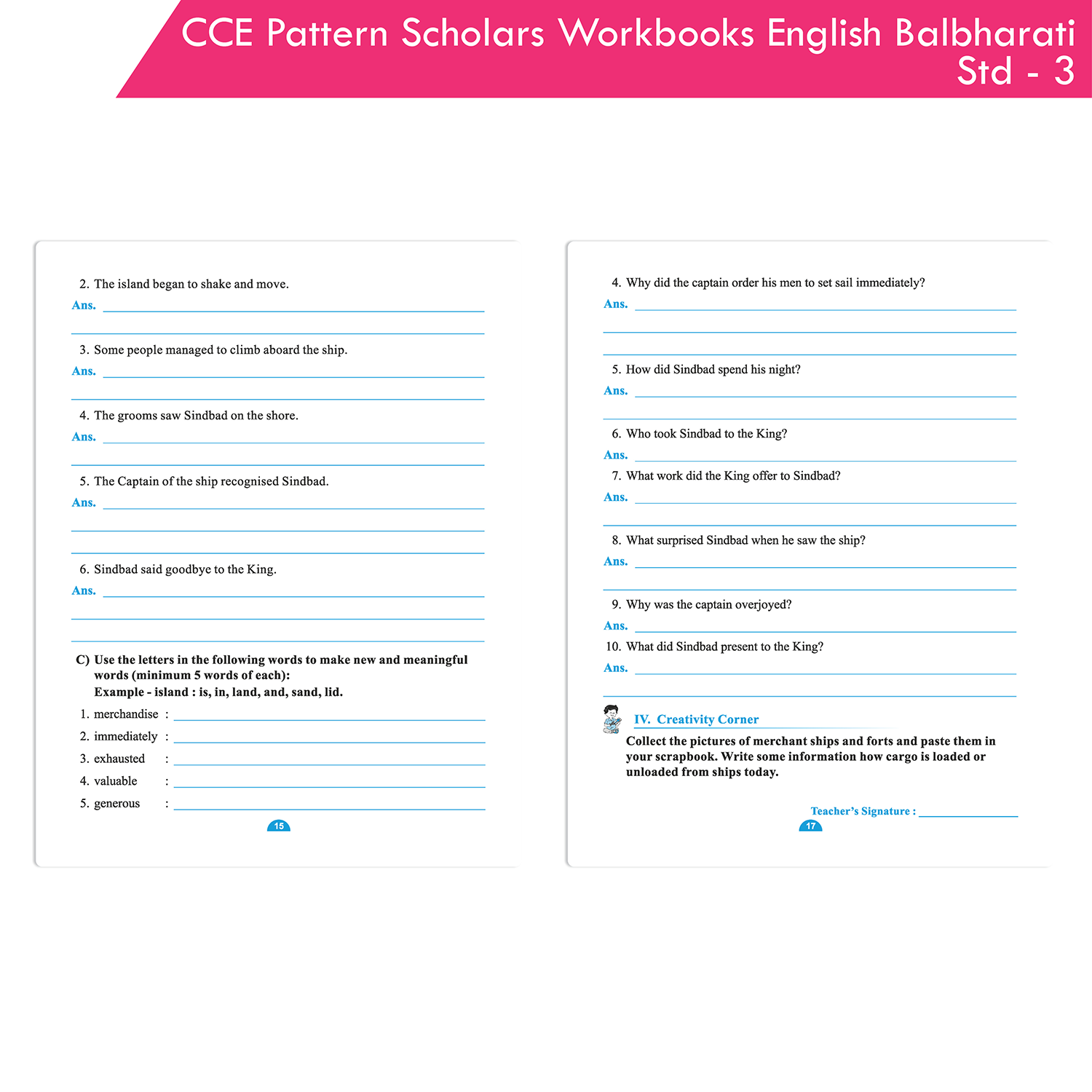 CCE Pattern Nigam Scholar Workbook English Balbharati Standard - 3 (Maharashtra State Board Syllabus Books) - Image 5
