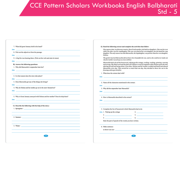 CCE Pattern Nigam Scholar Workbooks English Balbharati Standard - 5 (Maharashtra State Board Syllabus Books) - Image 6