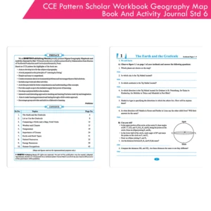 CCE Pattern Nigam Scholar Workbooks Geography Map Book and Activity Journal Standard - 6 (Maharashtra State Board Syllabus Books)