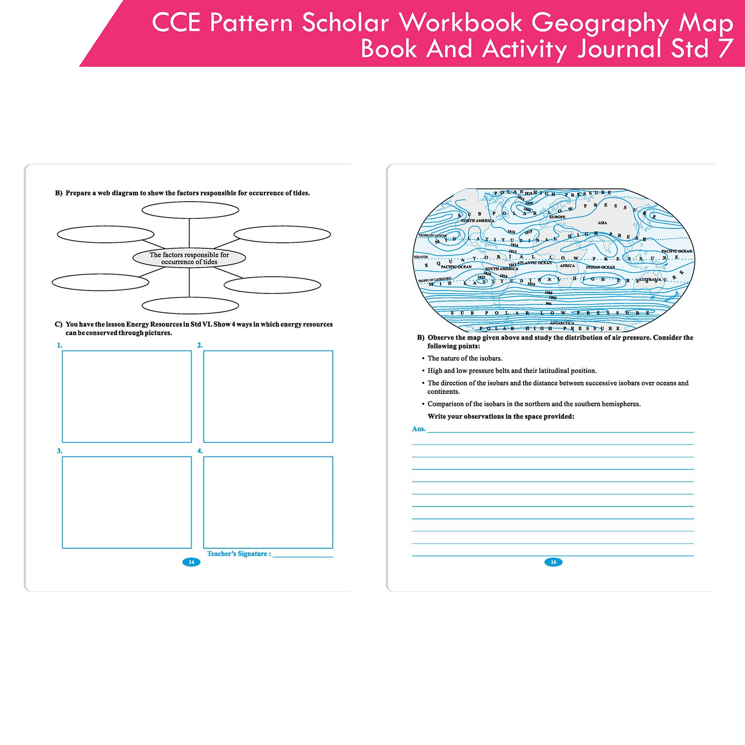 CCE Pattern Scholar Workbooks Geography Map Book and Activity Journal Standard - 7 (Maharashtra State Board Syllabus Books) - Image 5