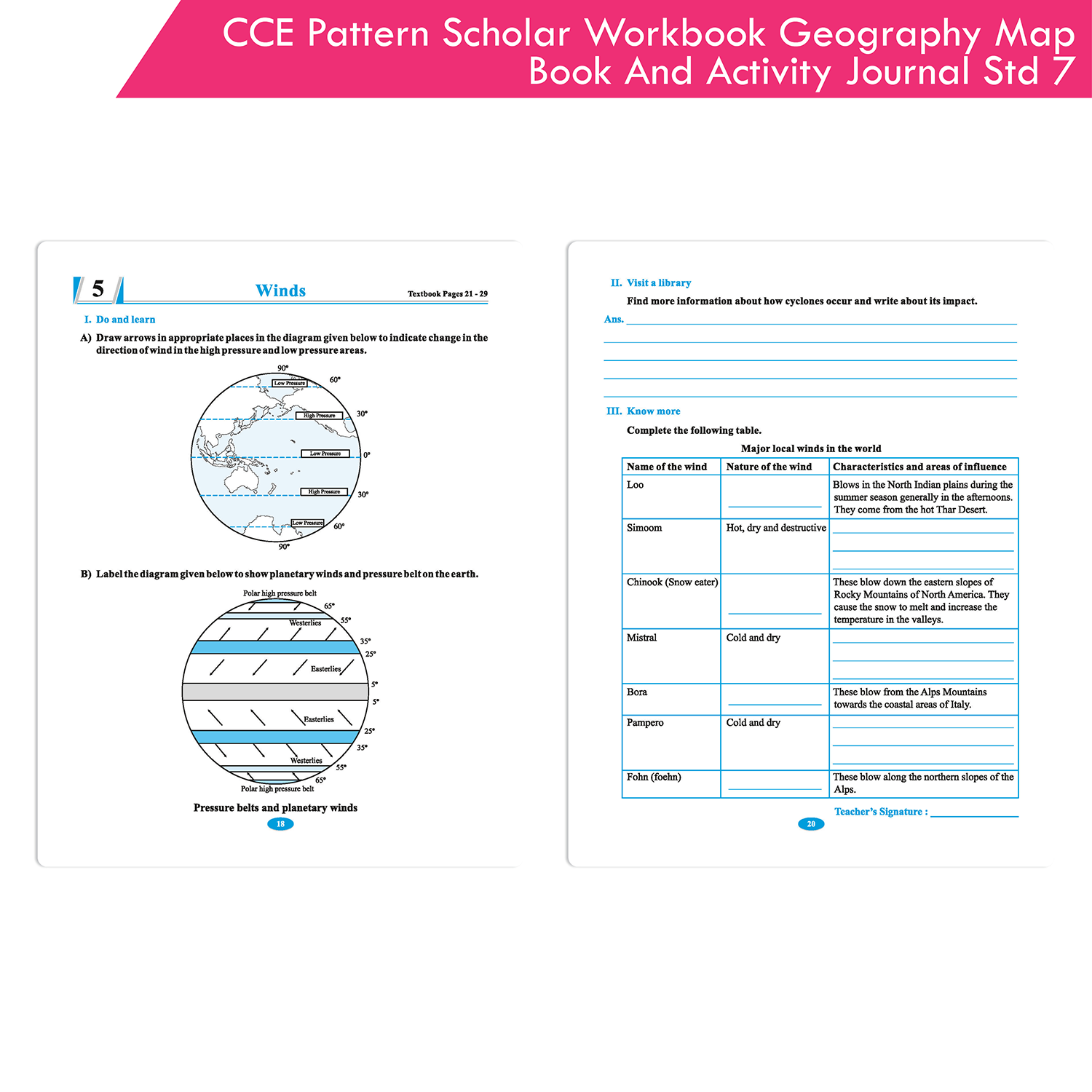 CCE Pattern Scholar Workbooks Geography Map Book and Activity Journal Standard - 7 (Maharashtra State Board Syllabus Books) - Image 6