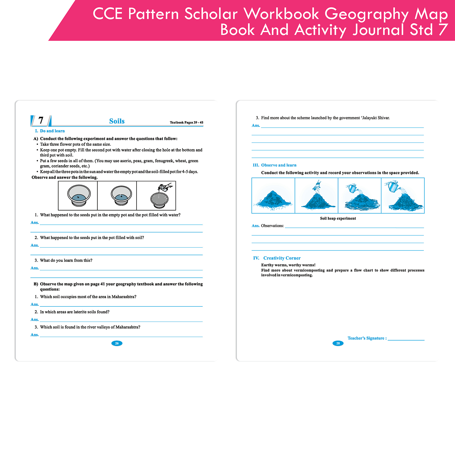 CCE Pattern Scholar Workbooks Geography Map Book and Activity Journal Standard - 7 (Maharashtra State Board Syllabus Books) - Image 8