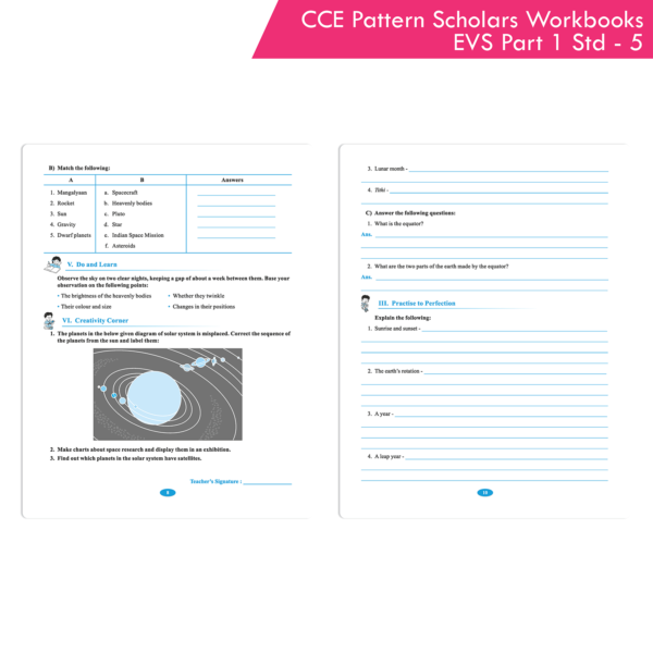 CCE Pattern Nigam Scholar Workbooks (EVS) Environmental Studies (Part 1) Standard - 5 (Maharashtra State Board Syllabus Books) - Image 3