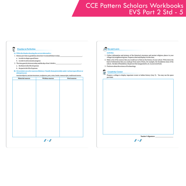 CCE Pattern Nigam Scholar Workbooks How We Came To Be (EVS) Environmental Studies (Part 2) Standard - 5 (Maharashtra State Board Syllabus Books) - Image 3