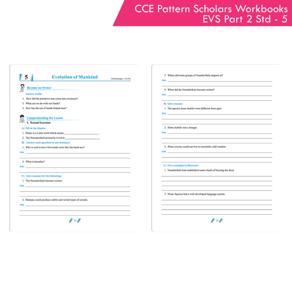 CCE Pattern Nigam Scholar Workbooks How We Came To Be (EVS) Environmental Studies (Part 2) Standard - 5 (Maharashtra State Board Syllabus Books) - Image 7