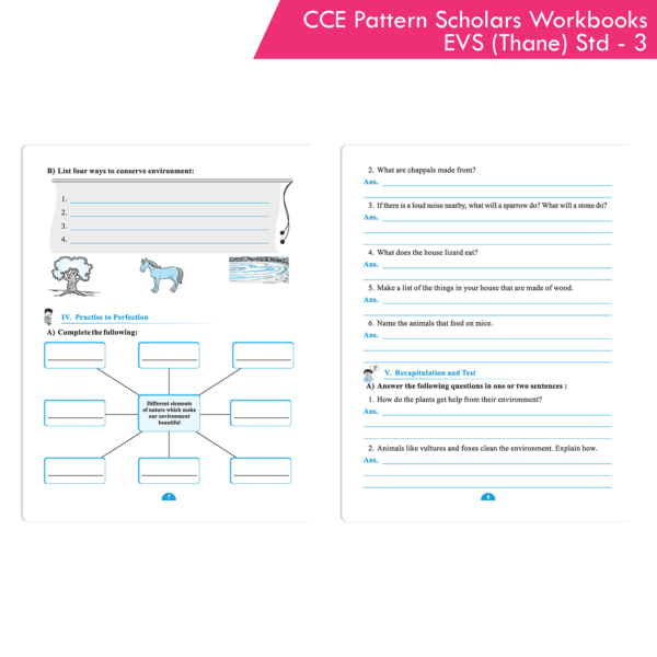 CCE Pattern Nigam Scholar Workbook (EVS) Environmental Studies (Thane District) Standard - 3 (Maharashtra State Board Syllabus Books) - Image 4