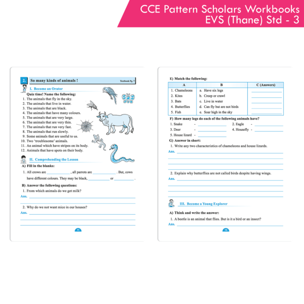 CCE Pattern Nigam Scholar Workbook (EVS) Environmental Studies (Thane District) Standard - 3 (Maharashtra State Board Syllabus Books) - Image 5