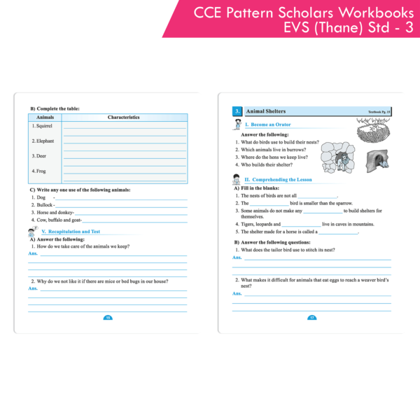 CCE Pattern Nigam Scholar Workbook (EVS) Environmental Studies (Thane District) Standard - 3 (Maharashtra State Board Syllabus Books) - Image 6