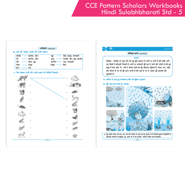 CCE Pattern Nigam Scholar Workbooks Hindi Sulabhbharati Standard - 5 (Maharashtra State Board Syllabus Books) - Image 4