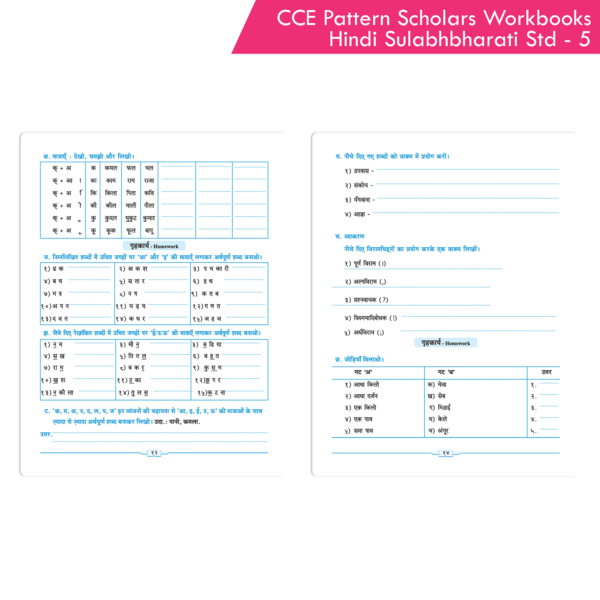 CCE Pattern Nigam Scholar Workbooks Hindi Sulabhbharati Standard - 5 (Maharashtra State Board Syllabus Books) - Image 7