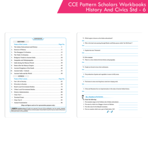 CCE Pattern Nigam Scholar Workbooks History and Civics Workbook Standard - 6 (Maharashtra State Board Syllabus Books)