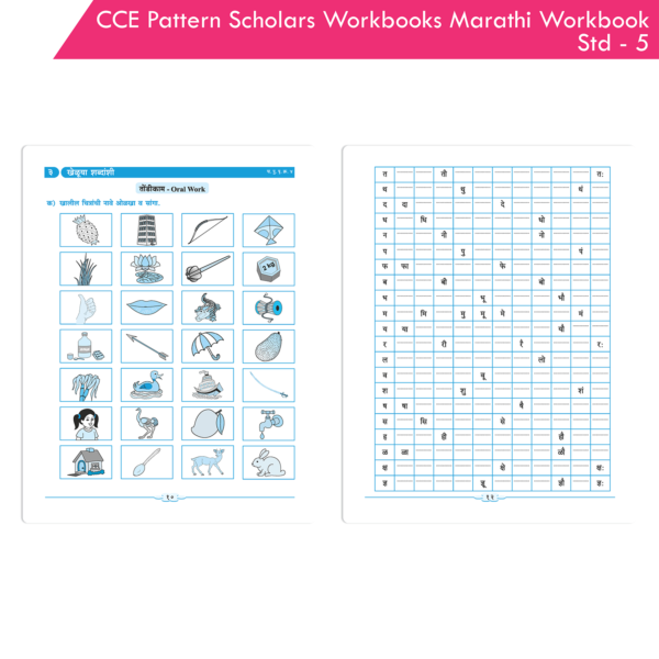 CCE Pattern Nigam Scholar Workbooks Marathi Sulabhbharati Workbook Standard - 5 (Maharashtra State Board Syllabus Books) - Image 4