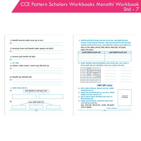 CCE Pattern Nigam Scholar Workbooks Marathi Sulabhbharati Workbook Standard - 7 (Maharashtra State Board Syllabus Books) - Image 8
