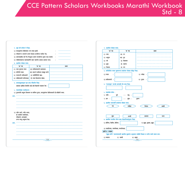CCE Pattern Nigam Scholar Workbooks Marathi Sulabhbharati Workbook Standard - 8 (Maharashtra State Board Syllabus Books) - Image 5