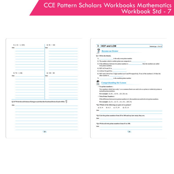 CCE Pattern Nigam Scholar Workbooks Mathematics Workbook Standard - 7 (Maharashtra State Board Syllabus Books) - Image 8