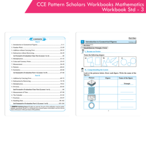 CCE Pattern Nigam Scholar Workbooks Mathematics Workbook Standard - 3 (Maharashtra State Board Syllabus Books)