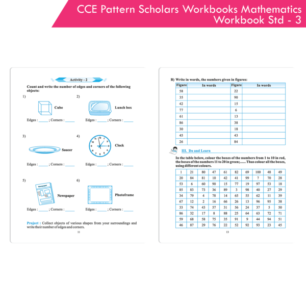 CCE Pattern Nigam Scholar Workbooks Mathematics Workbook Standard - 3 (Maharashtra State Board Syllabus Books) - Image 4