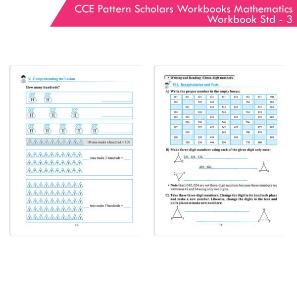 CCE Pattern Nigam Scholar Workbooks Mathematics Workbook Standard - 3 (Maharashtra State Board Syllabus Books) - Image 5