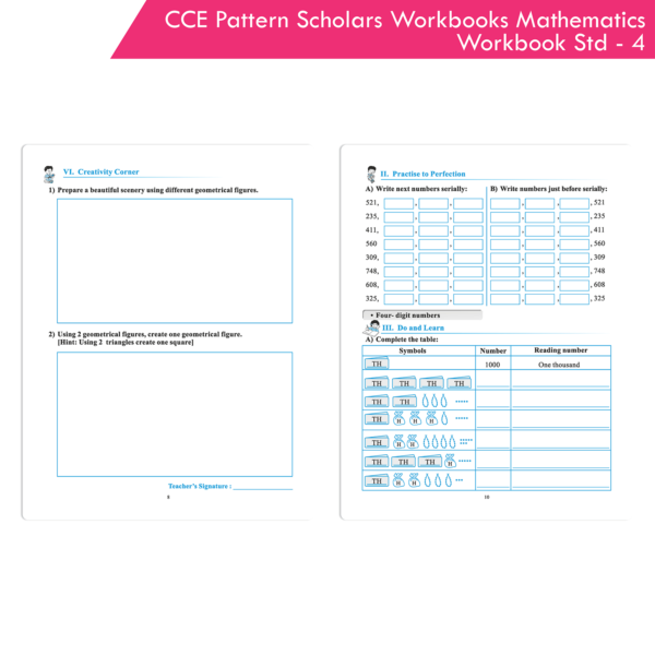 CCE Pattern Nigam Scholar Workbooks Mathematics Workbook Standard - 4 (Maharashtra State Board Syllabus Books) - Image 3