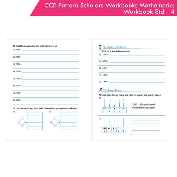 CCE Pattern Nigam Scholar Workbooks Mathematics Workbook Standard - 4 (Maharashtra State Board Syllabus Books) - Image 4