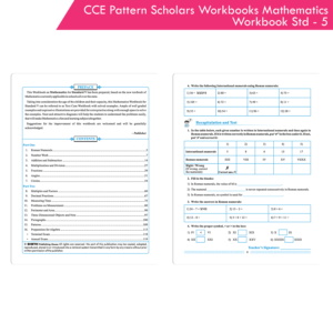 CCE Pattern Nigam Scholar Workbooks Mathematics Workbook Standard - 5 (Maharashtra State Board Syllabus Books)