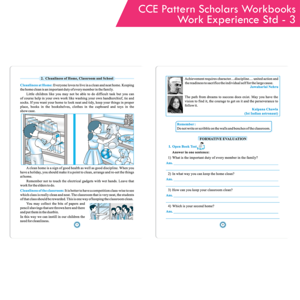 CCE Pattern Nigam Scholar Workbooks Work Experience Workbook Standard - 3 (Maharashtra State Board Syllabus Books) - Image 4