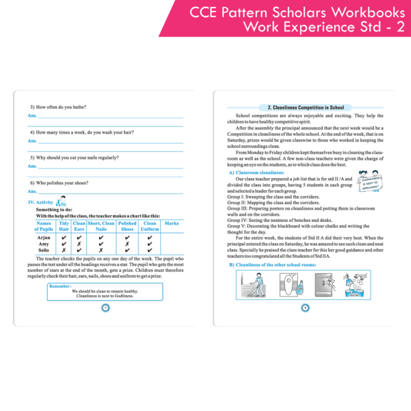 CCE Pattern Nigam Scholar Workbooks Work Experience Workbook Standard - 2 (Maharashtra State Board Syllabus Books) - Image 4