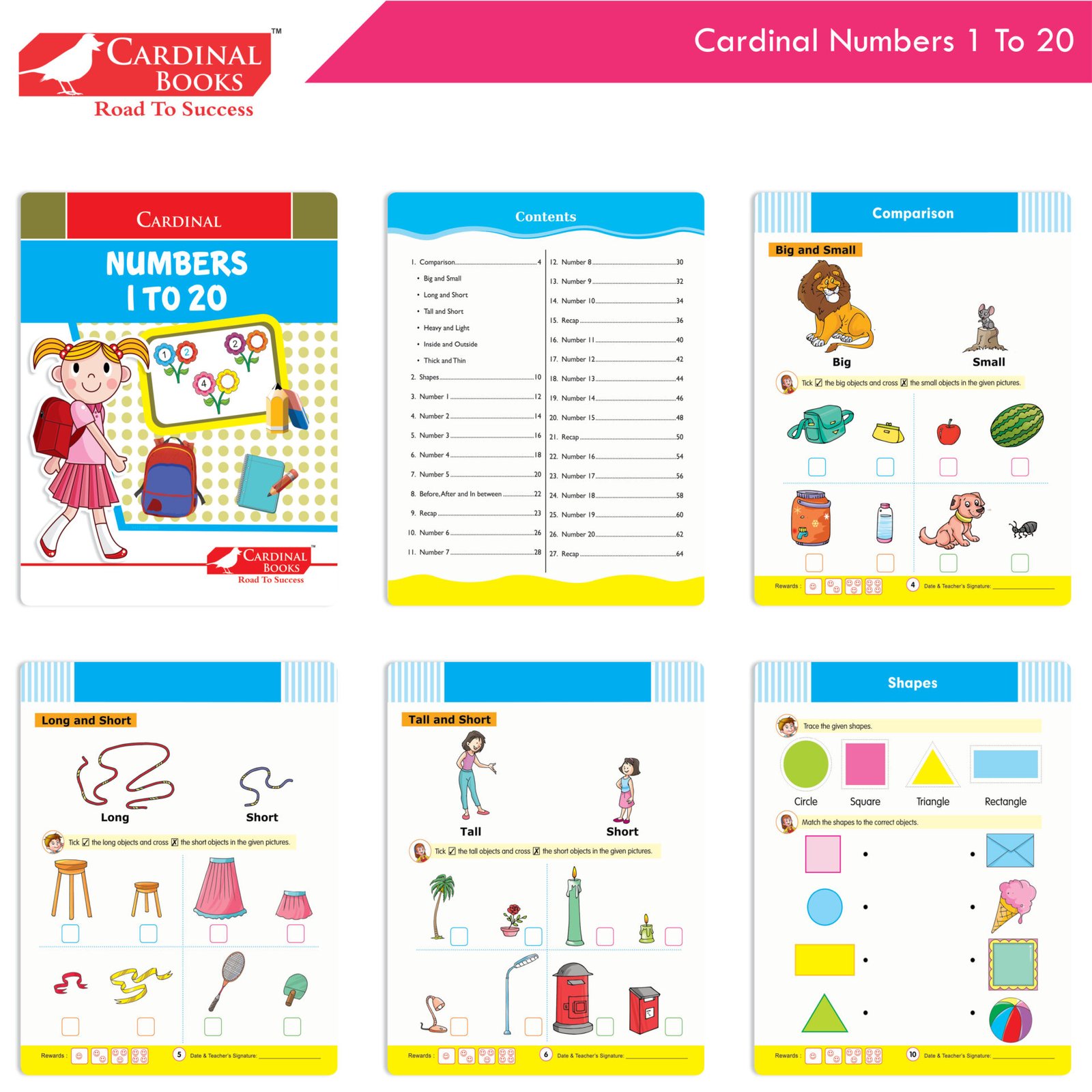 Cardinal Fun Learning Books Nursery Set of 6 3