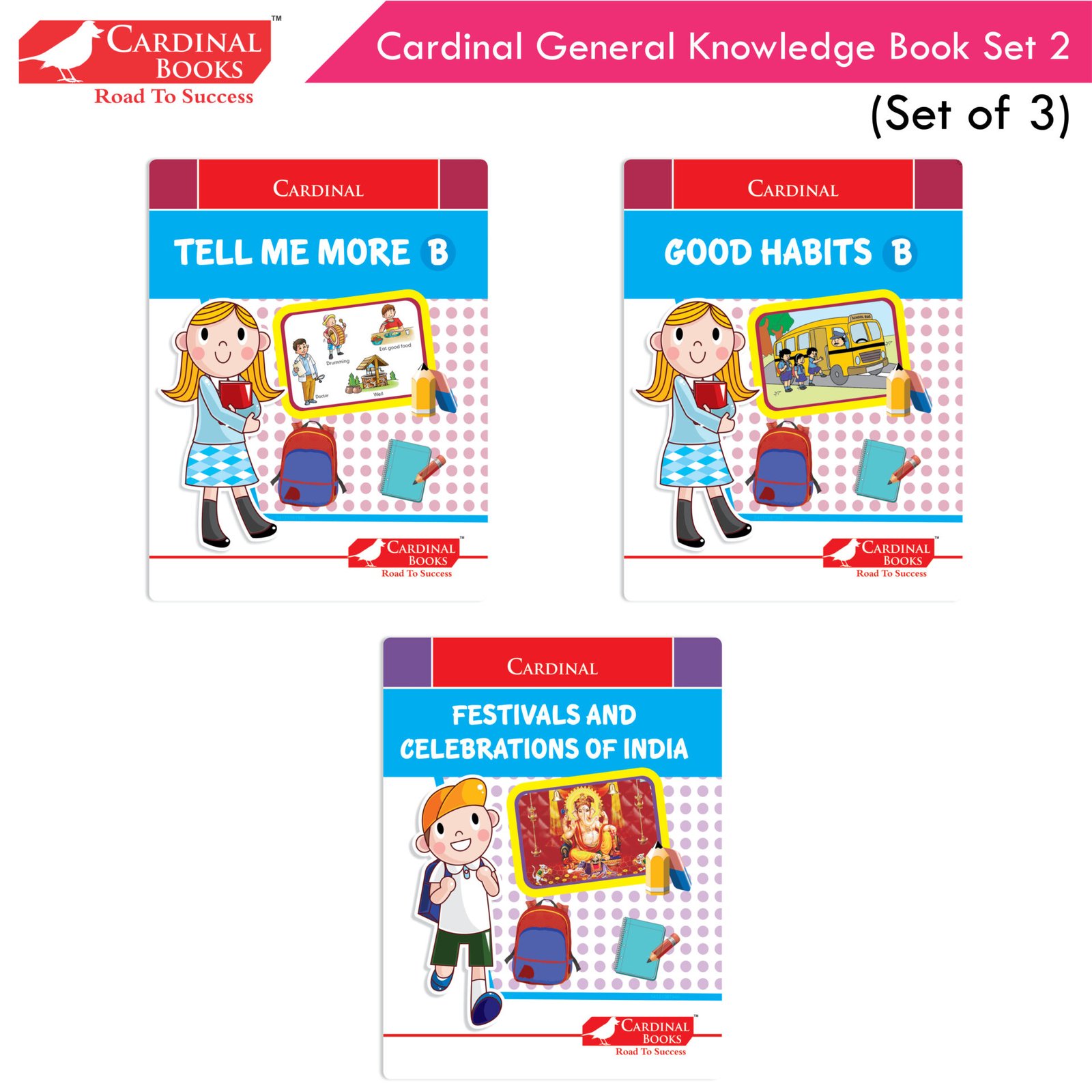 Cardinal General Knowledge Book Set 2 Set of 3 1