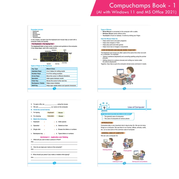 Compuchamps Book 1 (AI with Windows 11 and MS Office 2021) - Your One ...