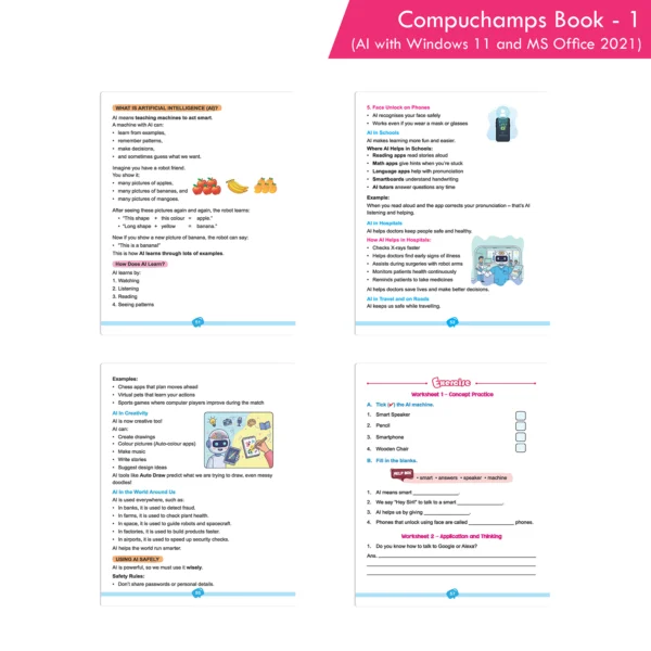 Compuchamps Book 1 (AI with Windows 11 and MS Office 2021) - Your One ...
