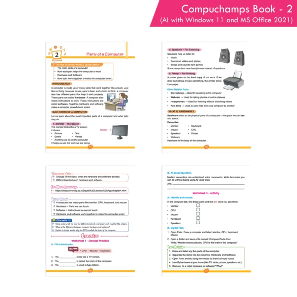 Compuchamps Book 2 (AI with Windows 11 and MS Office 2021) - Your One ...
