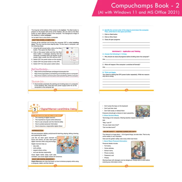 Compuchamps Book 2 (AI with Windows 11 and MS Office 2021) - Your One ...