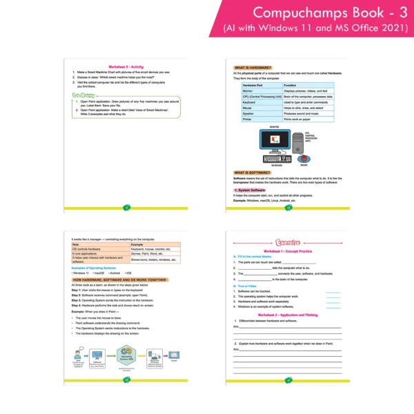 Compuchamps Book 3 (AI with Windows 11 and MS Office 2021) - Your One ...