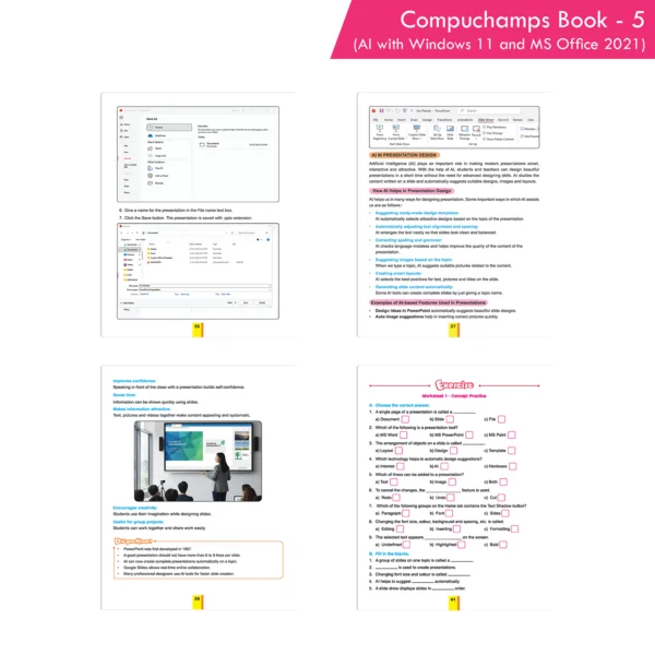 Compuchamps Book 5 (AI with Windows 11 and MS Office 2021) - Your One ...