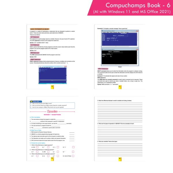 Compuchamps Book 6 (AI with Windows 11 and MS Office 2021) - Your One ...