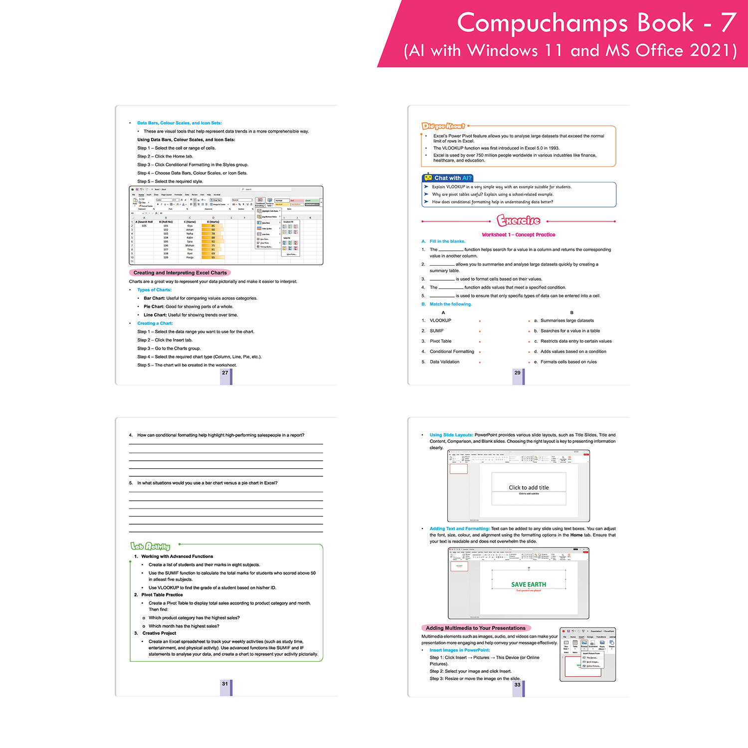 Compuchamps Book 7 (AI with Windows 11 and MS Office 2021) - Image 5