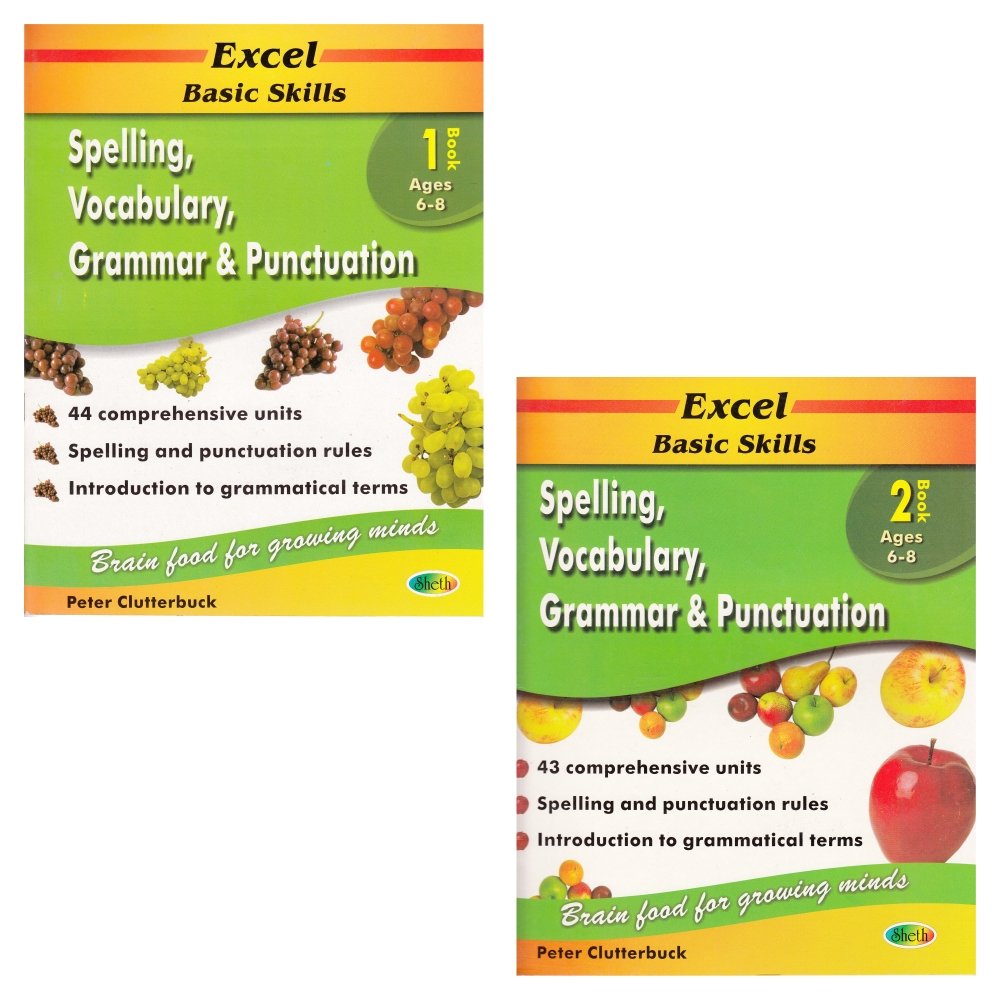 Excel Basic Skills Spelling Vocabulary Grammar and Punctuation Book Set Set of 6 2