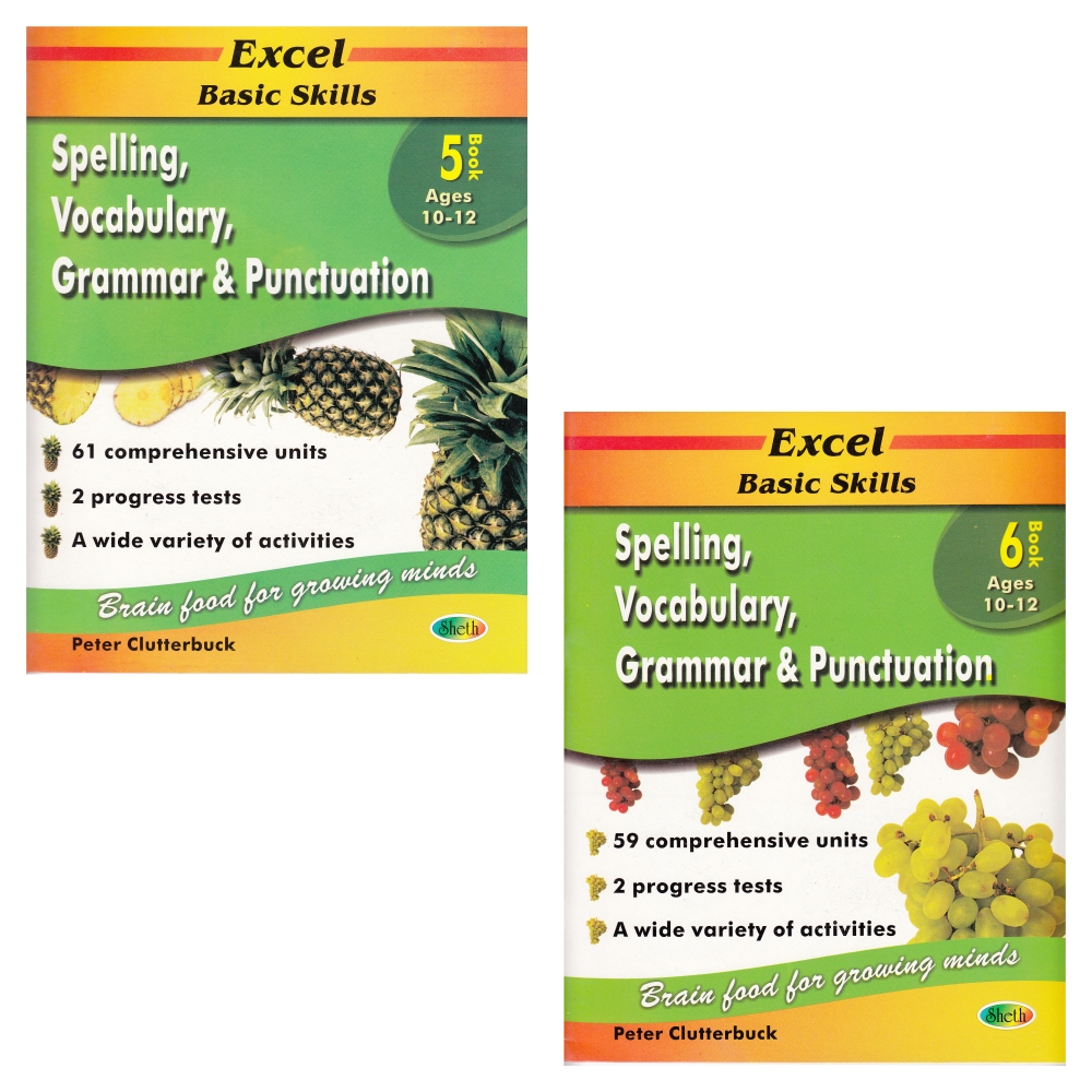 Excel Basic Skills Spelling Vocabulary Grammar and Punctuation Book Set Set of 6 4