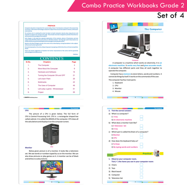 Students Practice cum Workbooks Grade 2 Combo Book Set (Set of 4) - Image 3