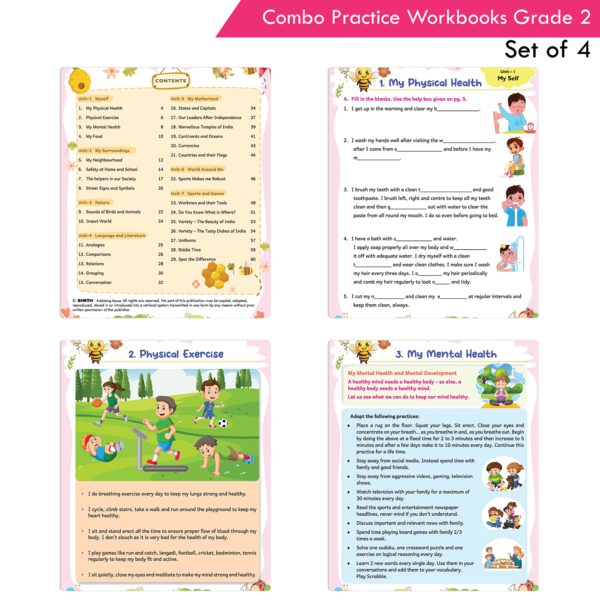 Students Practice cum Workbooks Grade 2 Combo Book Set (Set of 4) - Image 5