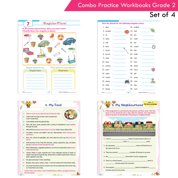 Students Practice cum Workbooks Grade 2 Combo Book Set (Set of 4) - Image 7