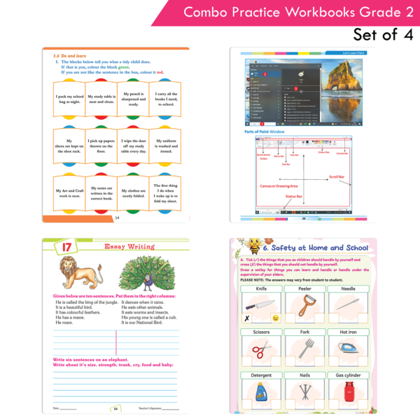 Students Practice cum Workbooks Grade 2 Combo Book Set (Set of 4) - Image 8
