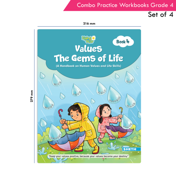 Students Practice cum Workbooks Grade 4 Combo Book Set (Set of 4) - Image 2