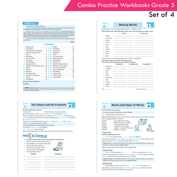 Students Practice cum Workbooks Grade 5 Combo Book Set (Set of 4) - Image 5