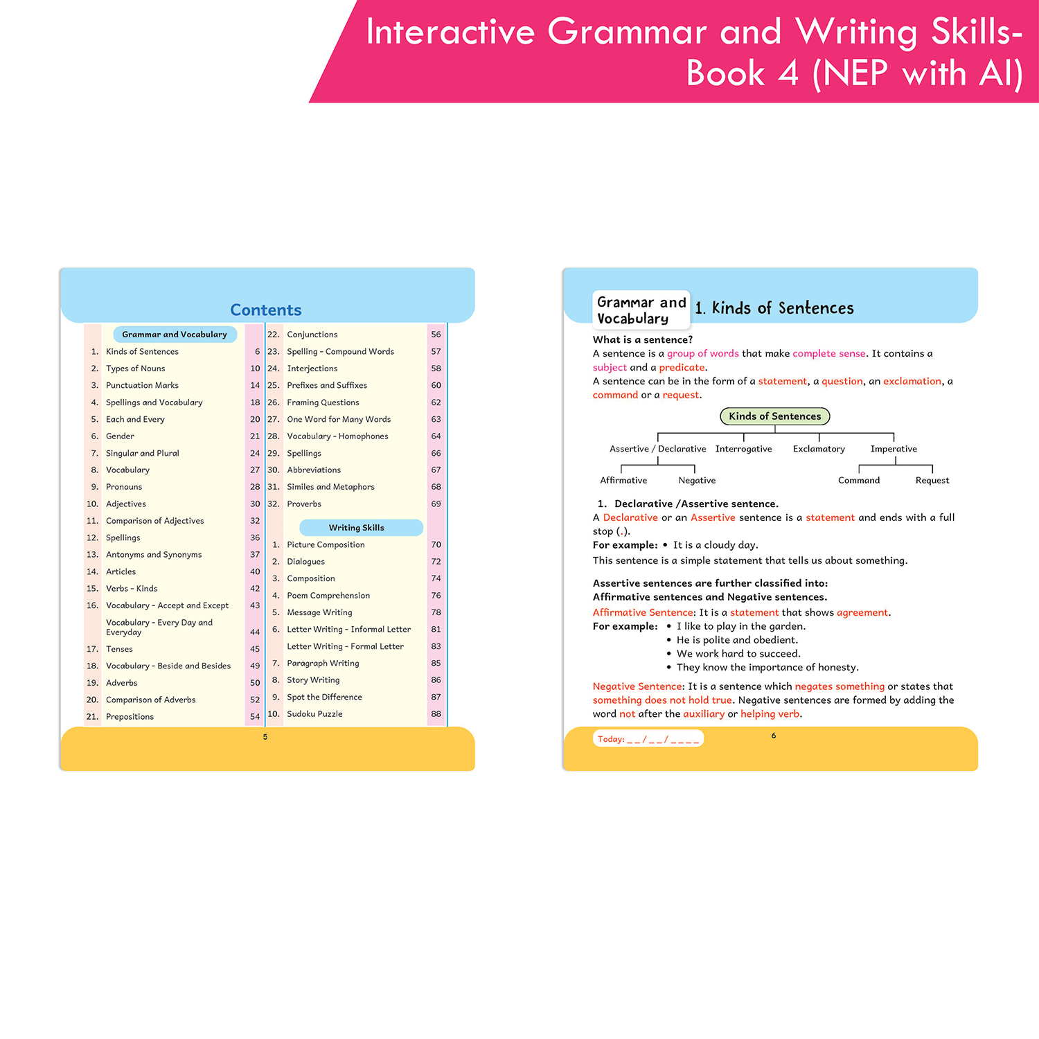 Interactive Grammar and Writing Skills Book 4 (NEP with AI) - Image 2