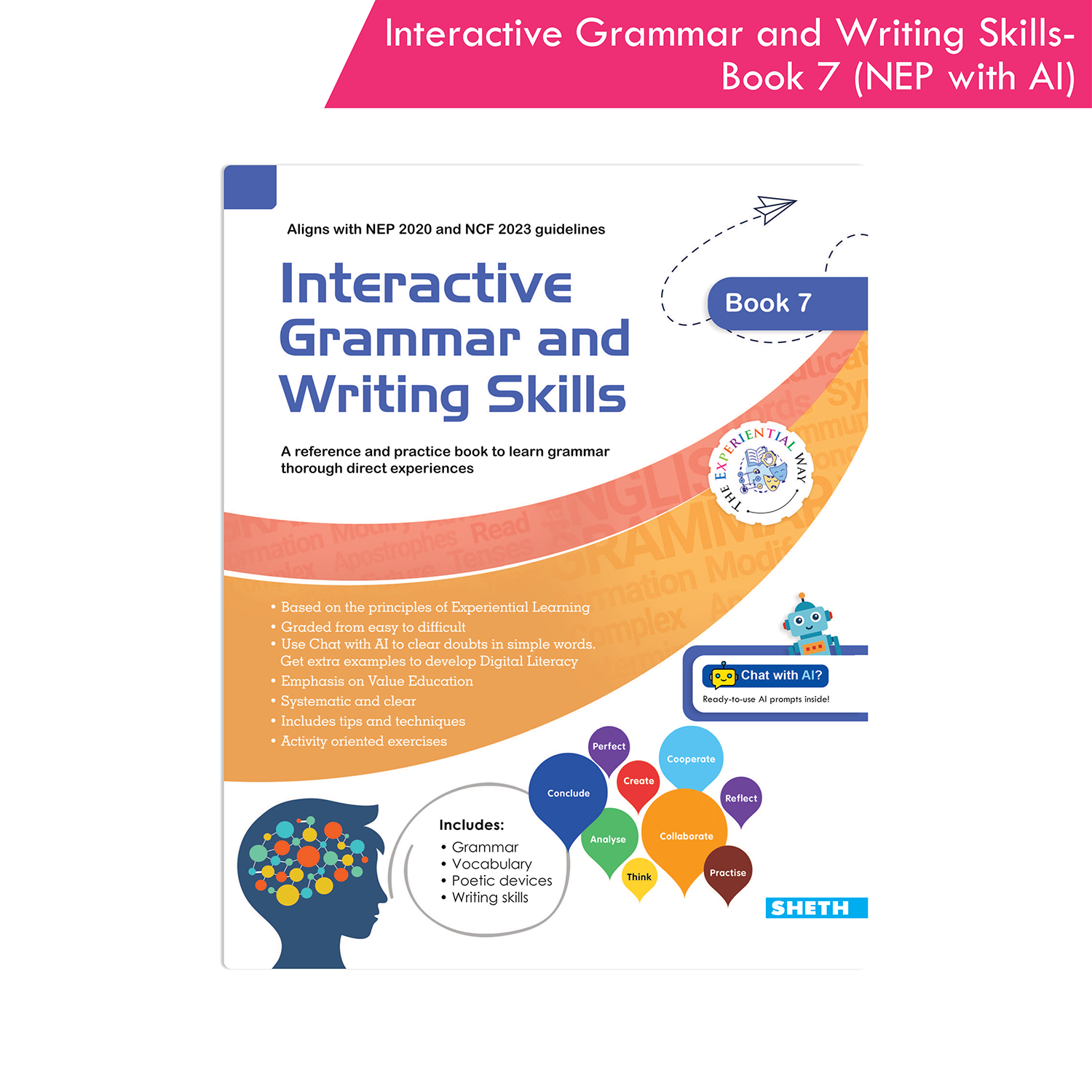 Interactive Grammar and Writing Skills Book 7 (NEP with AI)